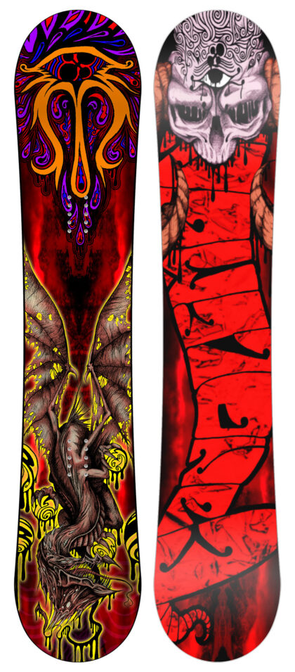 draconical New Zealand made snowboard Candleman Snowboards
