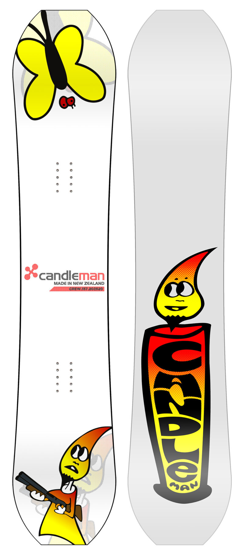 Shotgun New Zealand made snowboard Candleman