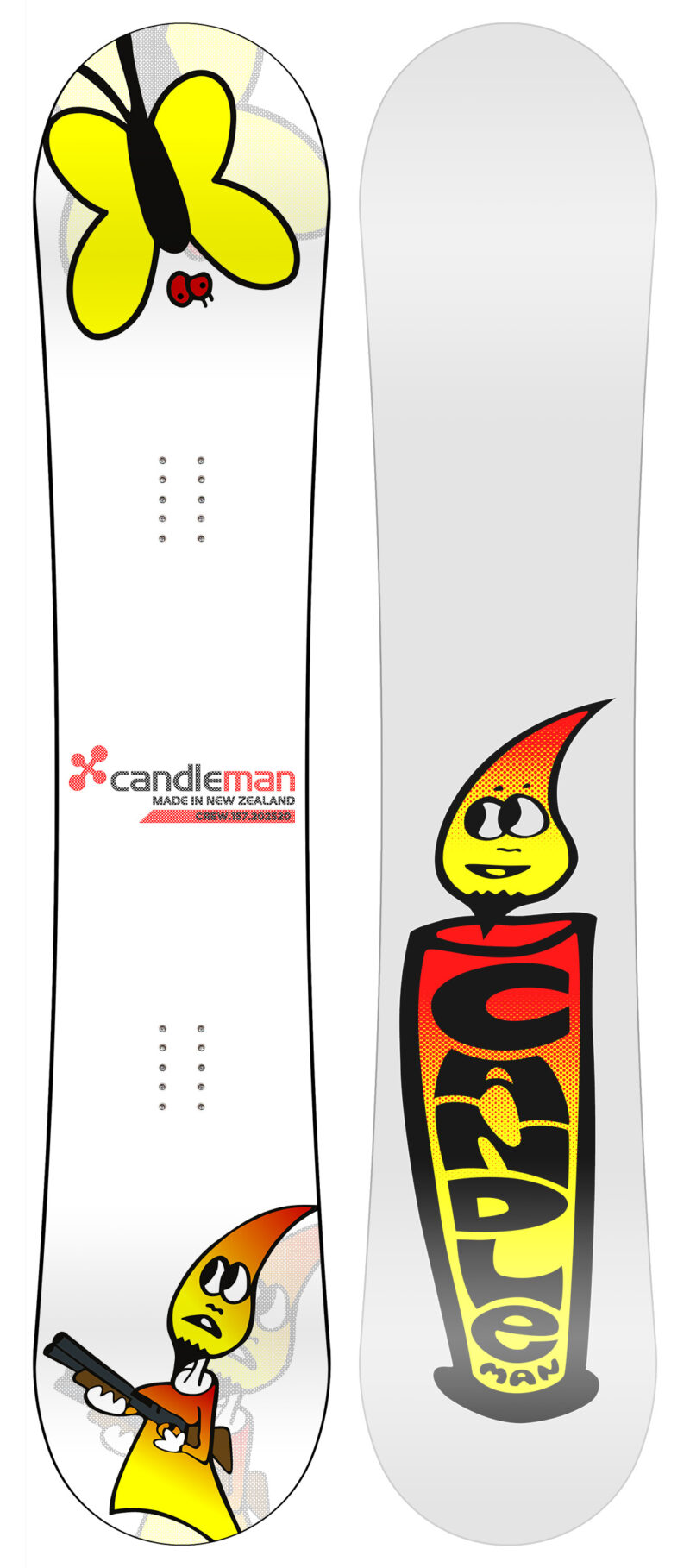 shotgun graphic Candleman Snowboard