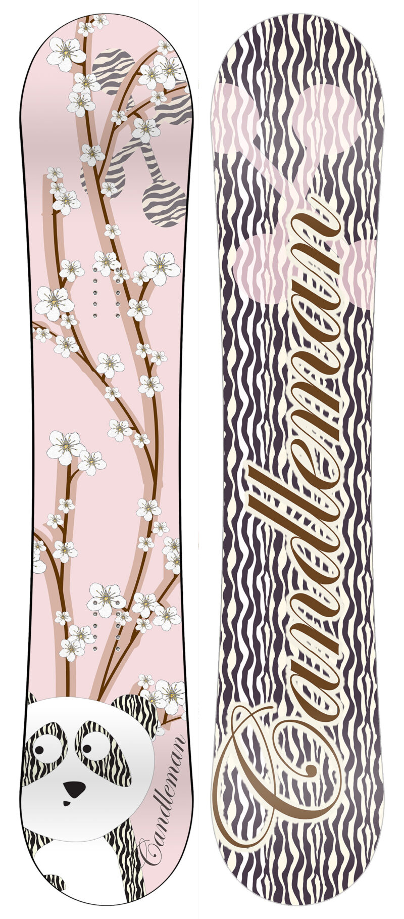 Candleman Zebrafied Panda New Zealand made snowboards