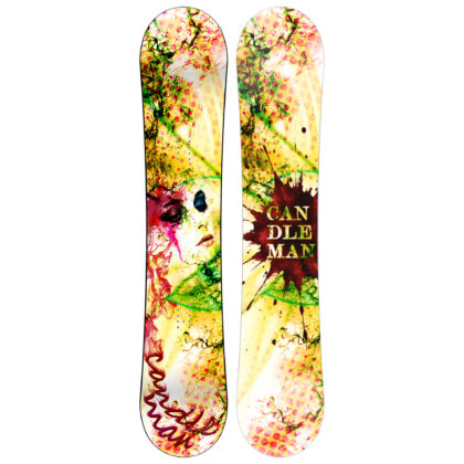 New Zealand made snowboard by Candleman, 80s Melancholia graphic