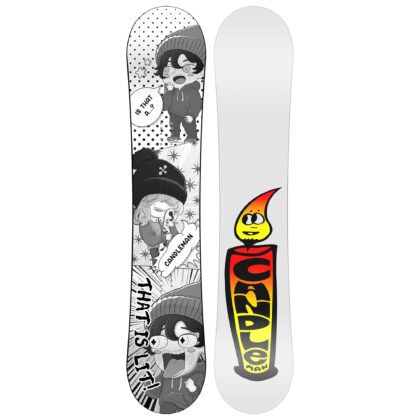 New Zealand made snowboard by Candleman Snowboards, Lit graphics