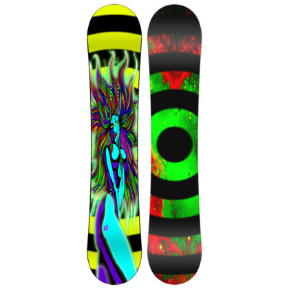 Psychedeligirl by Candleman Snowboards, New Zealand made snowboard